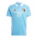 Camiseta Bélgica Arthur Vermeeren #23 Segunda Equipación Replica Eurocopa 2024 mangas cortas